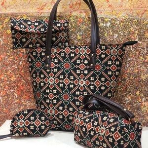 Stylish Patterned Tote Bag Set
